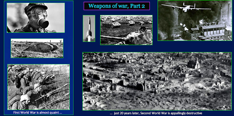 Warfare turns apocalyptic, 1940s